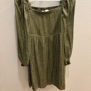 NWT - LOFT Green Silk Dress